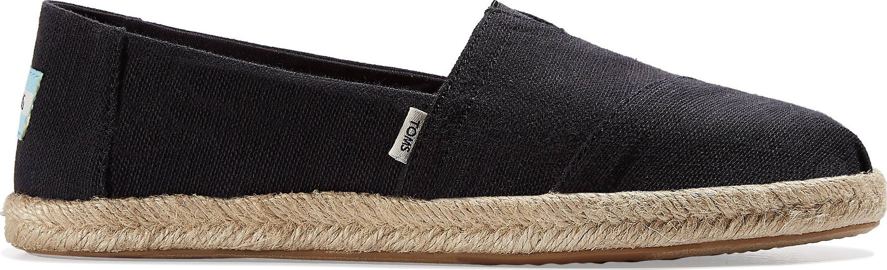 TOMS Slubby Woven Women's Rope Alpargata Black 38