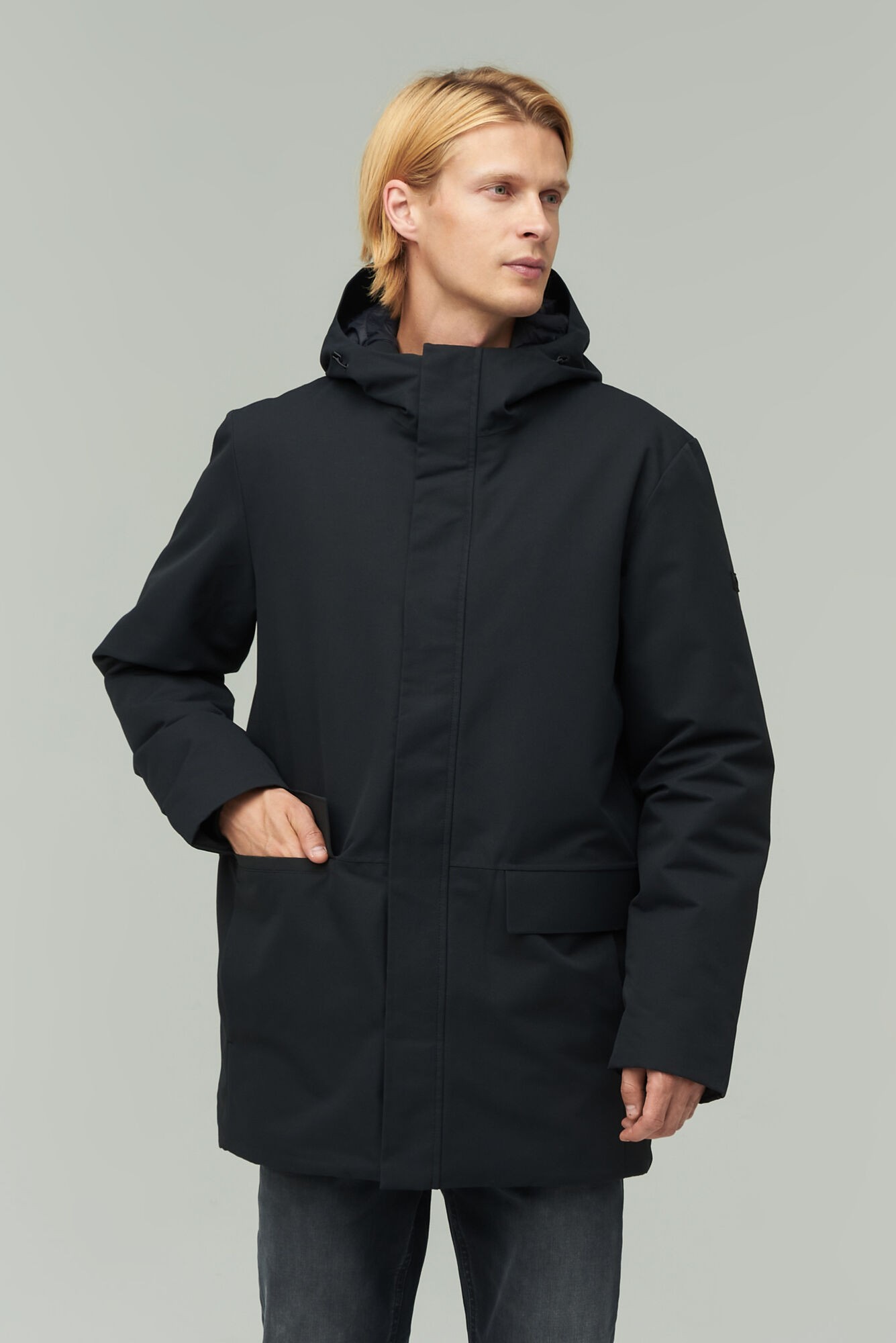 AUDIMAS Ilga apsauganti nuo lietaus parka 2021-454 Black XXXL