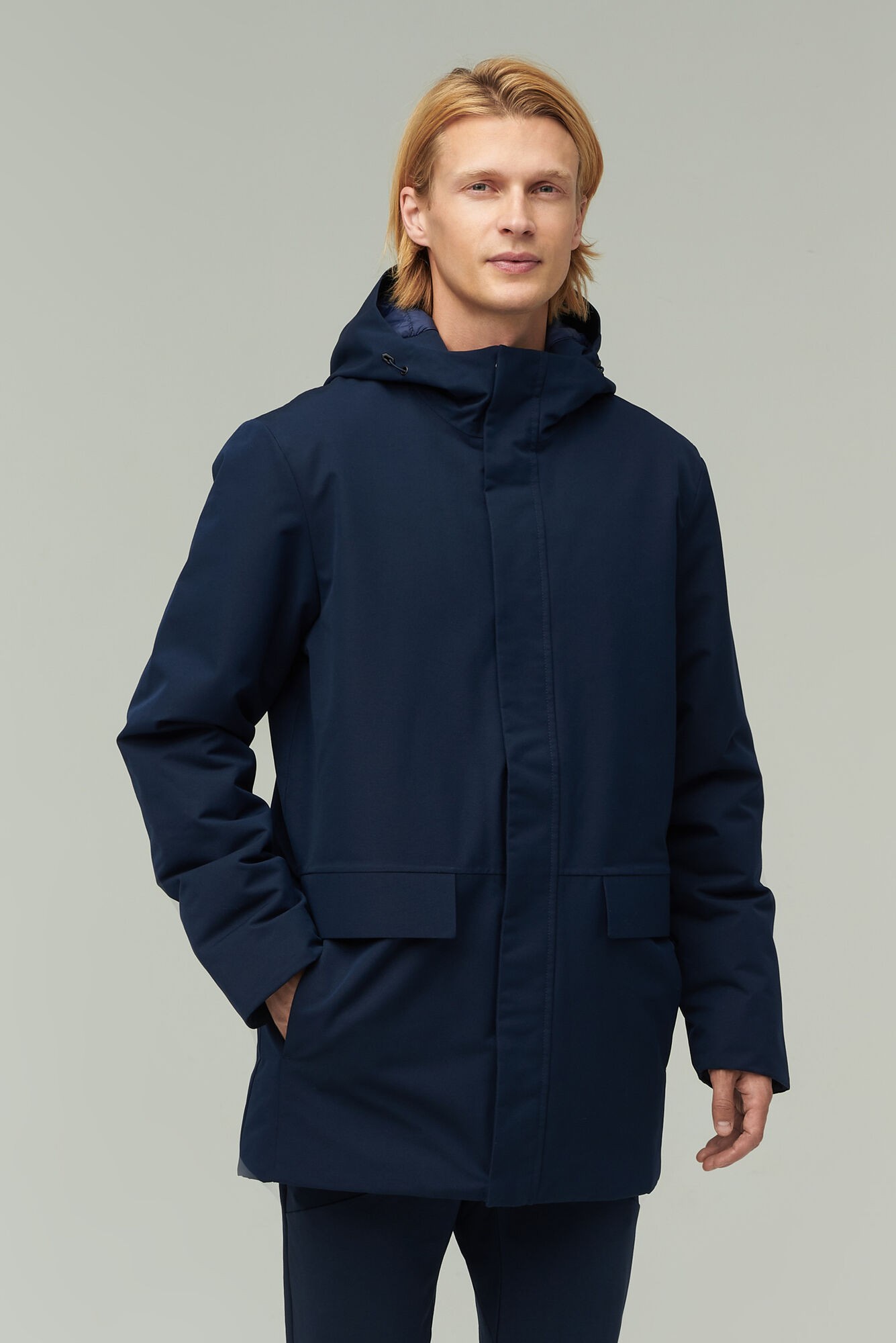 AUDIMAS Ilga apsauganti nuo lietaus parka 2021-454 Navy Blazer XXL
