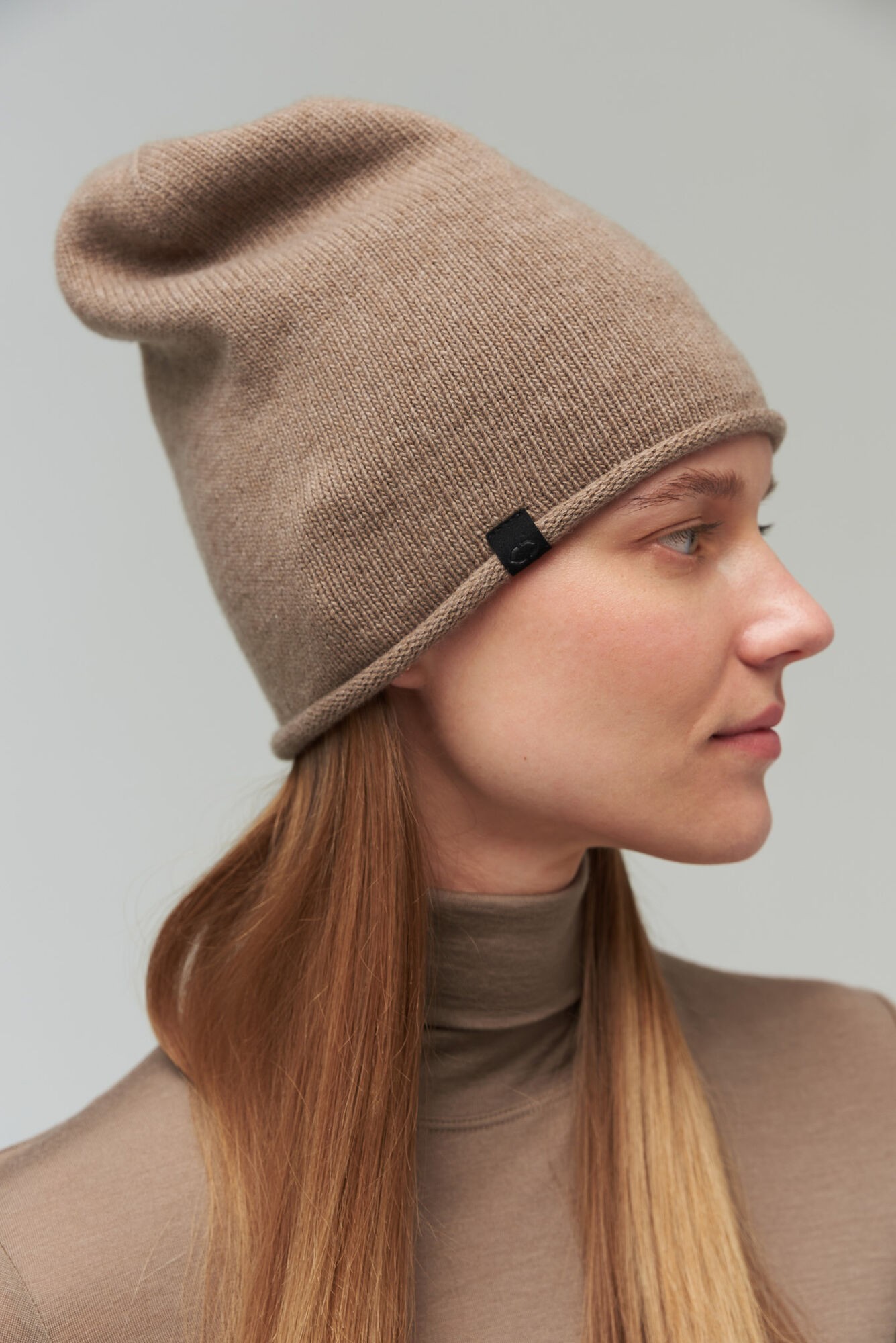 AUDIMAS Megzta merino kepurė su kašmyru 1-06-272 Beige One size