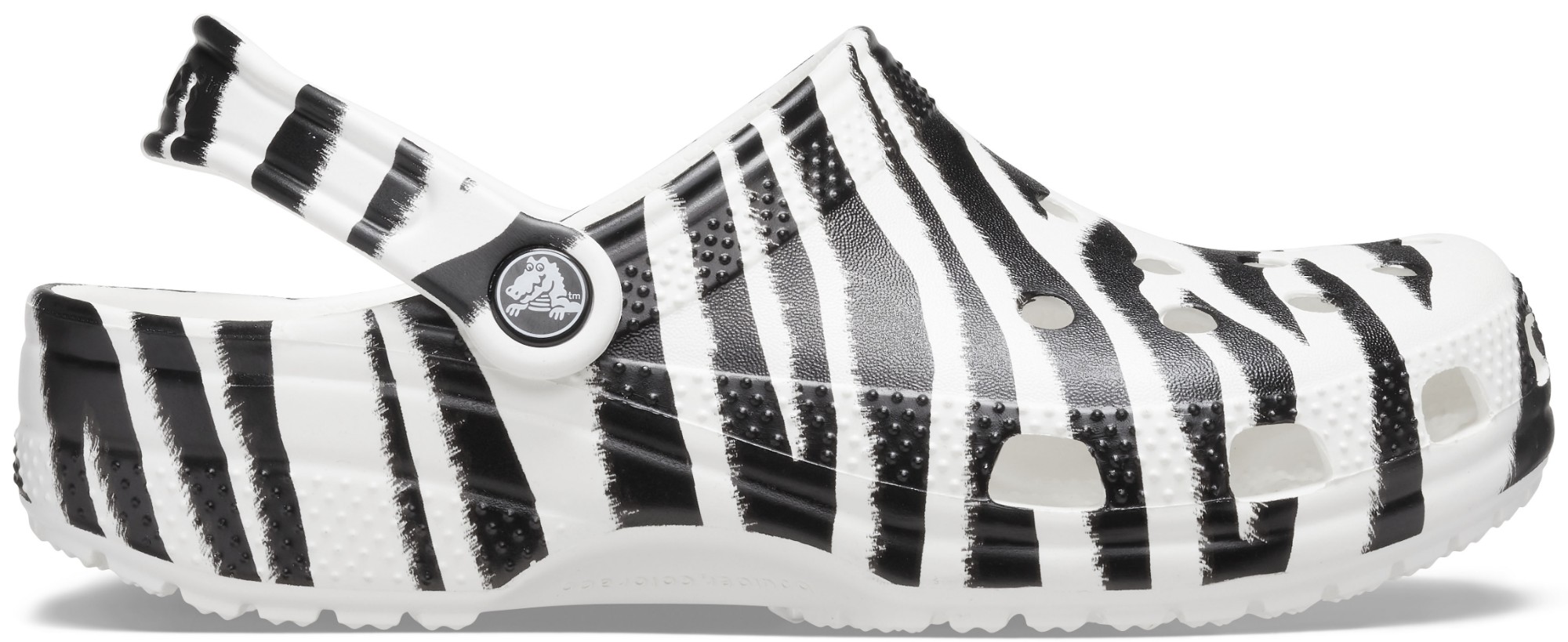 zebra fur crocs