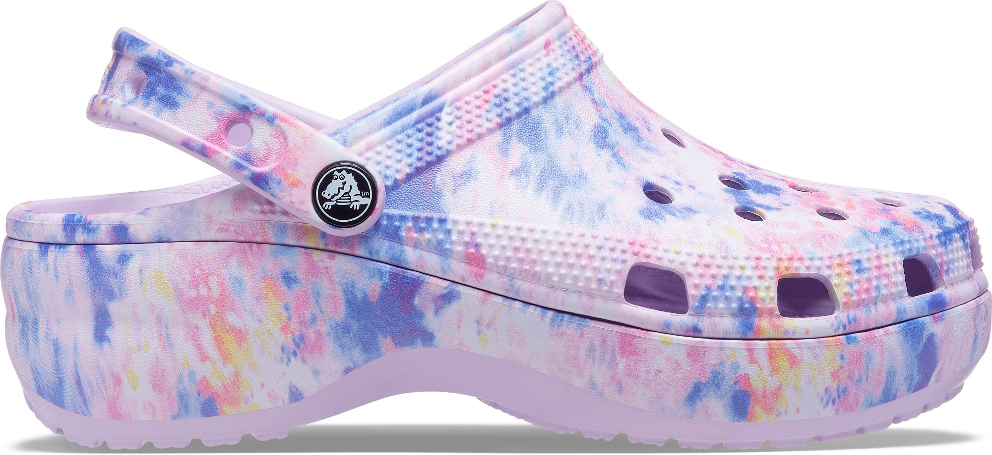 Crocs™ Classic Platform TieDye Graphic Clog Women's Lavender/Multi 36,5