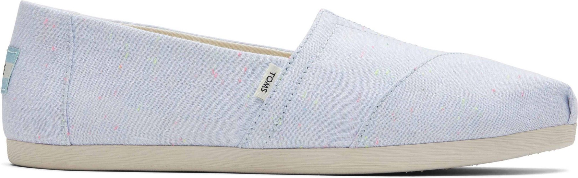 TOMS Speckled Linen Women's Alpargata Light Blue 36