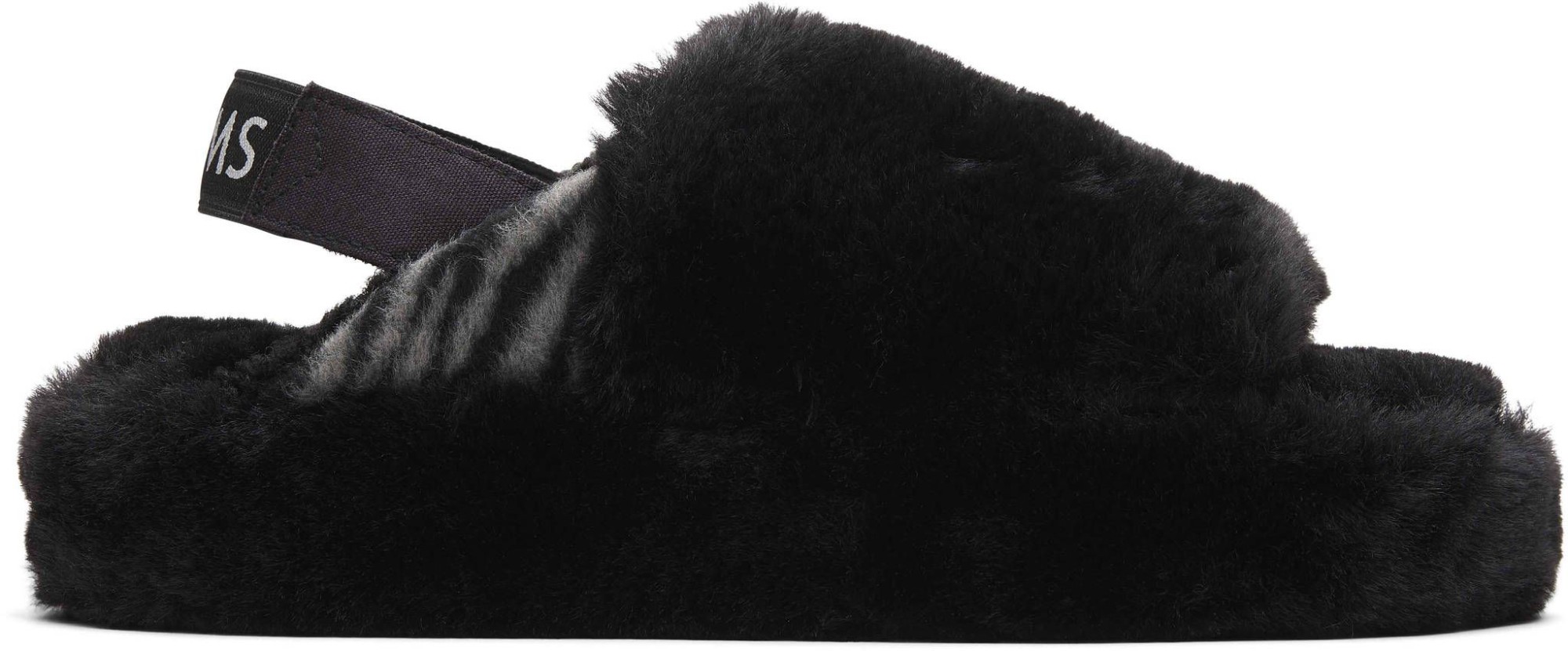 TOMS Faux Fur Women's Sofia Slipper Black 38-39