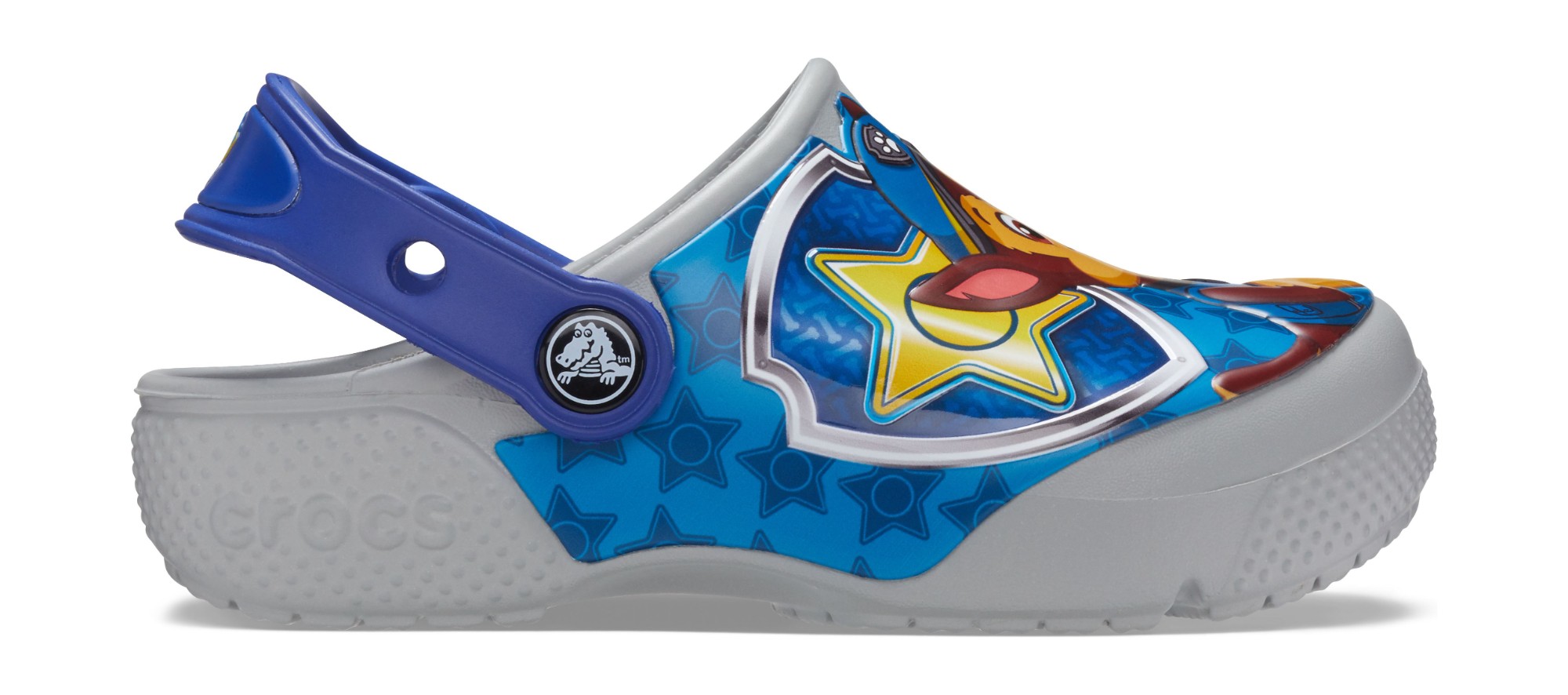 Crocs™ FunLog Paw Patrol Patch Clog Kid's Light Grey 27