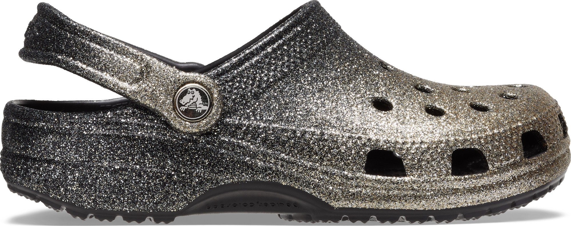 Crocs™ Classic Ombre Glitter Clog Black/Gold 41