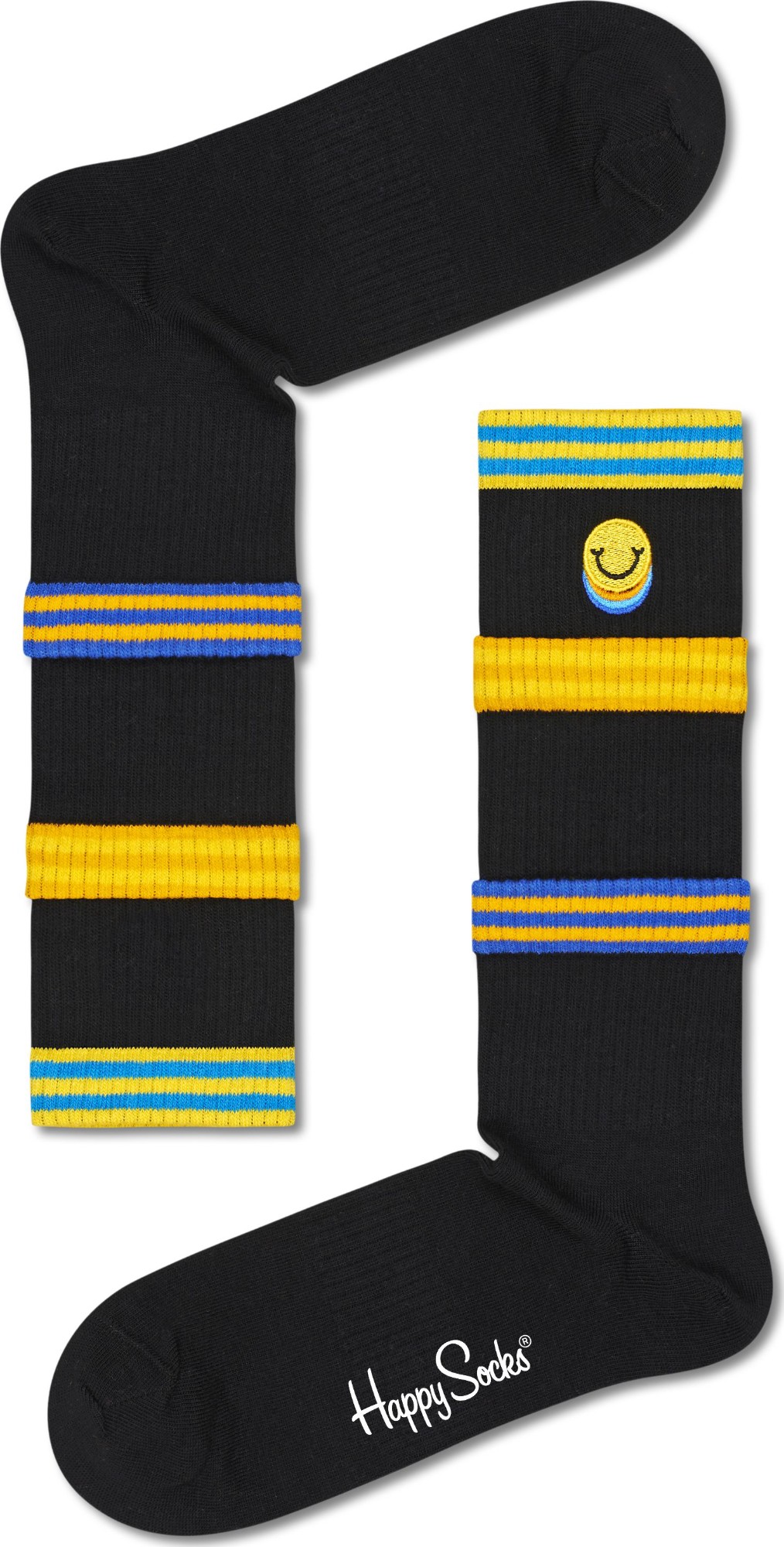 Happy Socks Colors Cuff Thin Crew Sock Multi 9000 41-46