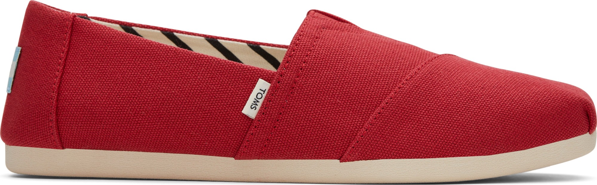 TOMS Recycled Cotton Canvas Women's Alpargata Red 37