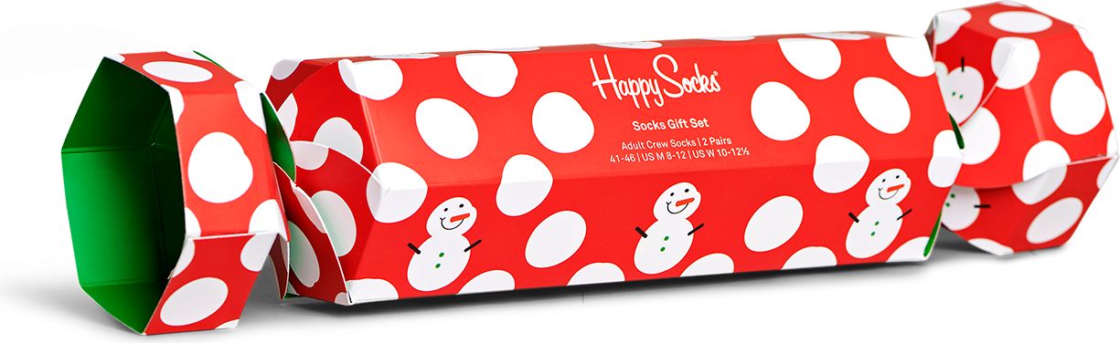 Happy Socks 2-Pack Big Dot Snowman Gift Set Multi-6500 36-40