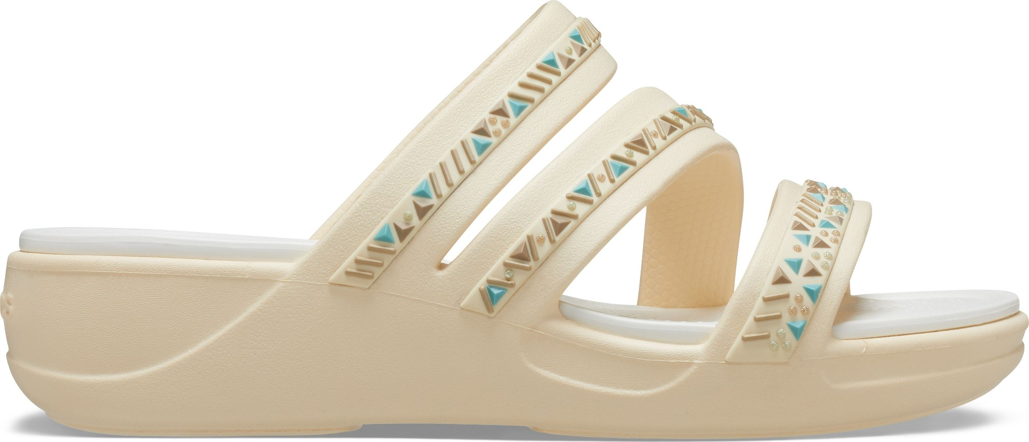 Crocs™ Boca Medallion Strappy Wedge Women Vanilla 38,5