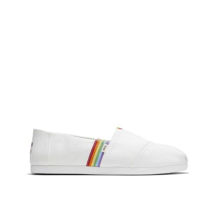 TOMS Unity Rainbow Canvas Men's Alpargata White