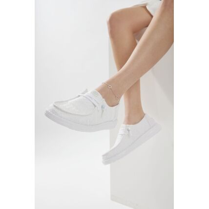HEYDUDE Wendy Crochet Lace Women White
