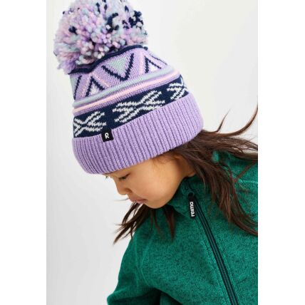REIMA Merino Wool Blend Beanie Kirjoen 5300286A Lilac amethyst 5451