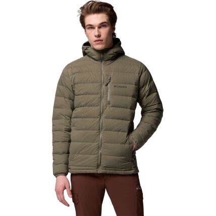 Columbia Drift Peak Stretch Down Hooded Jacket Men's Stone Green