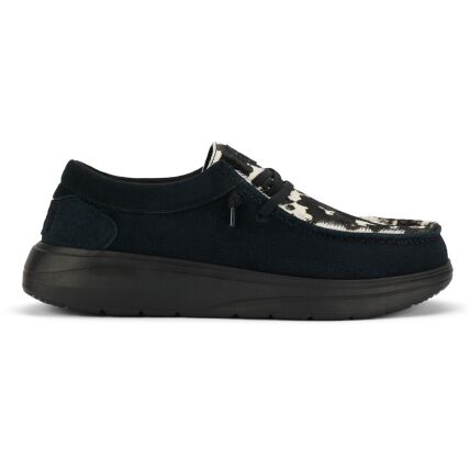 HEYDUDE Wally COMF Cow Men's Black/Cow