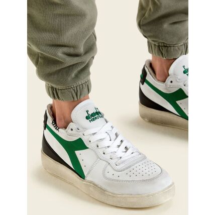 DIADORA Mi Basket Row Cut White/Jelly Bean/Black