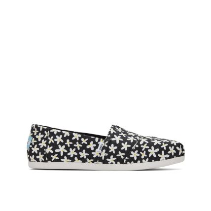 TOMS Sun Daisies Women Alpargata Black