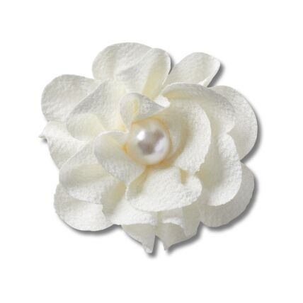 Crocs™ Jibbitz White Fabric Flower With Pearl 198445175312 