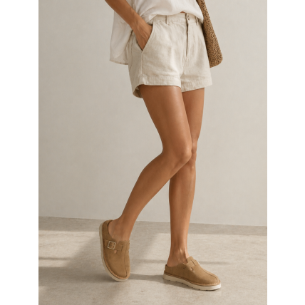 Clarks Solsbury Mule Women's Dark Sand Suede