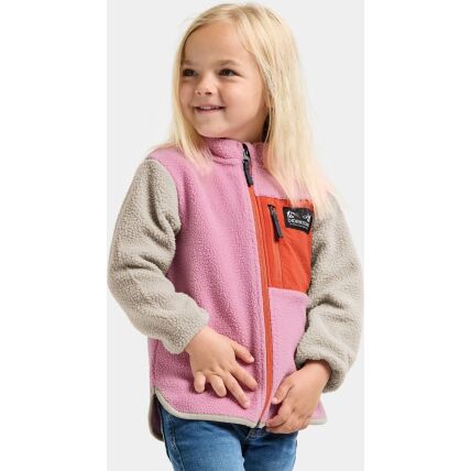 Didriksons Anten Kids' Full-Zip Light Heather Pink