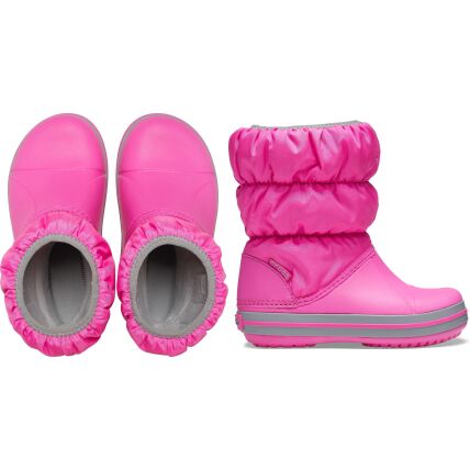 Crocs™ Winter Puff Boot Kid's Electric Pink/Light Grey