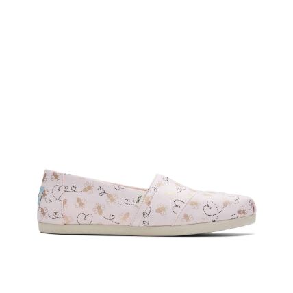 TOMS Foil Bee Mine Women's Alpargata Barely Pink