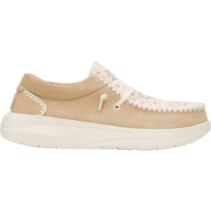 HEYDUDE Wendy COMF Suede Crochet 43108 Irish Cream/Multi
