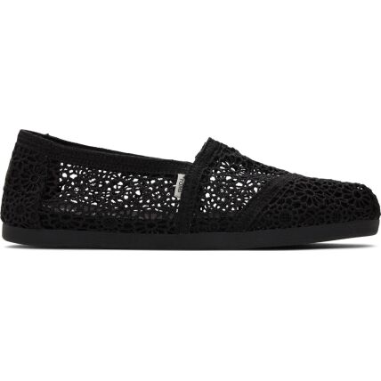 TOMS Black Moroccan Crochet 10021549 Black