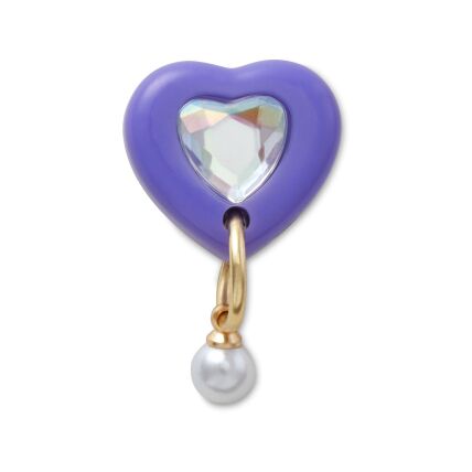 Crocs™ Jibbitz Purple Heart With Pearl 198445177002 