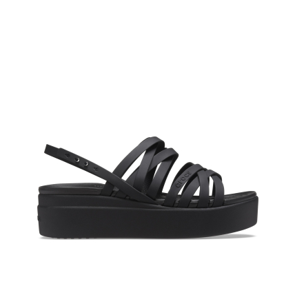 Crocs™ Brooklyn Strappy Low Wedge Women's Black