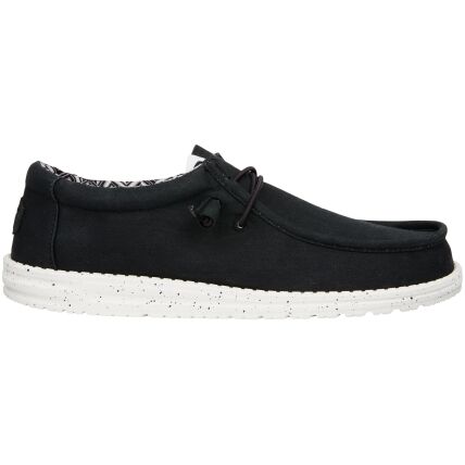 HEYDUDE Wally Stretch Canvas Men 40700 Black/White