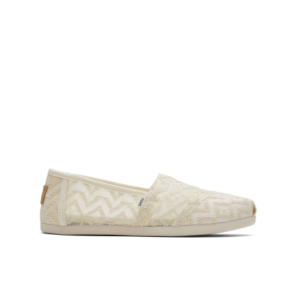 TOMS Chevron Lace Women's Alpargata Natural