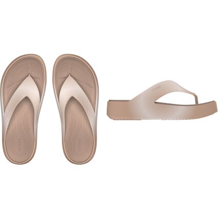 Crocs™ Getaway Platform Patent Flip Pink Caramel