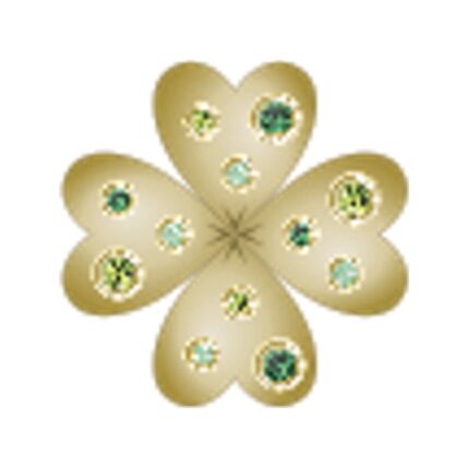 Crocs™ Crocs Jibbitz Gold SMT Gem Clover 198445383571 