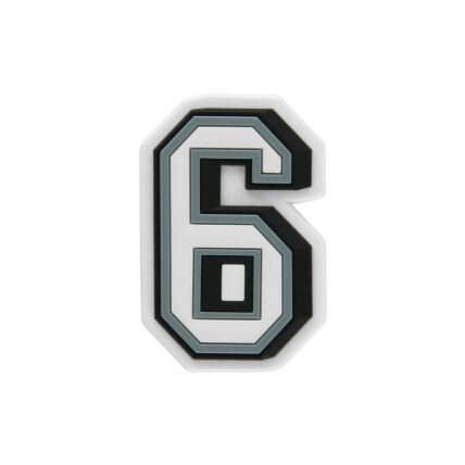 Crocs™ Jibbitz B&W Number 6 