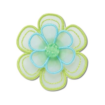 Crocs™ Jibbitz Green Mesh Flower 