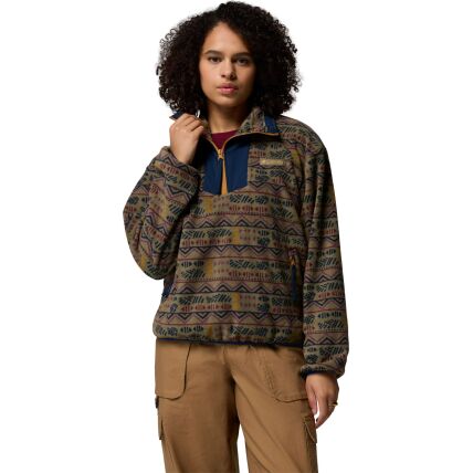 Columbia Sequoia Grove Printed Half Zip Women's Stone Green Horizons