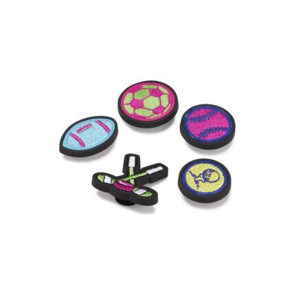 Crocs™ Jibbitz Neon Sports Patches 5 Pack 
