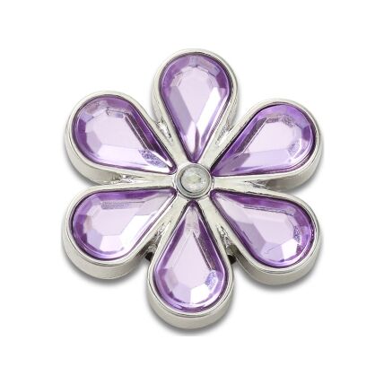 Crocs™ Jibbitz Purple Blinged Out Daisy 