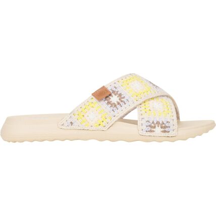HEYDUDE Christi Slide Cottage Crochet  43205 Egret/Lavender/Multi
