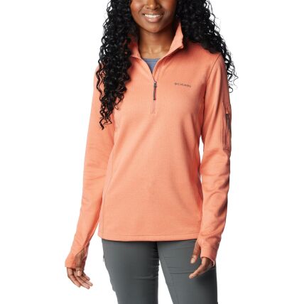 Columbia Park View Grid Fleece Zip Women's Faded Peach Hea