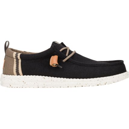 HEYDUDE Wally Summer Linen Men's Black/Walnut