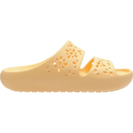 Crocs™ Classic Floral Cut Out Sandal Golden Hour