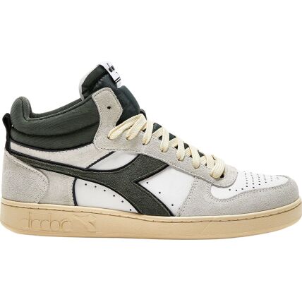 DIADORA Magic Basket Demi Cut Suede Leather White/Dark Forest