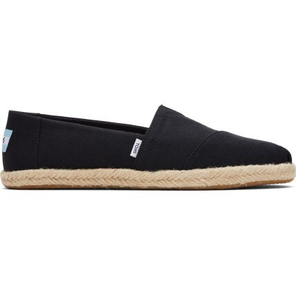TOMS Recycled Cotton Women Alpargata Rope Black