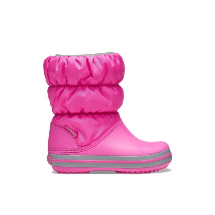 Crocs™ Kids' Winter Puff Boot Electric Pink/Light Grey