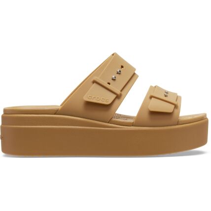 Crocs™ Brooklyn Sandal Low Wedge Women's Umber