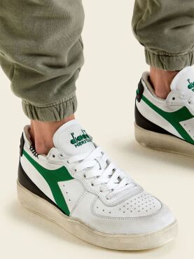DIADORA Mi Basket Row Cut White/Jelly Bean/Black
