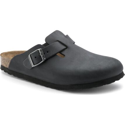 Birkenstock Boston Oiled Leather Narrow Black