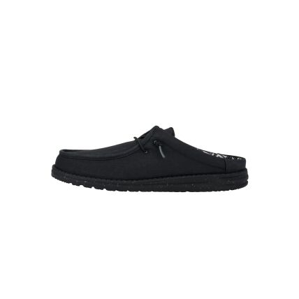 HEYDUDE Wally Slip Stretch Canvas Men 41293 Black/Black